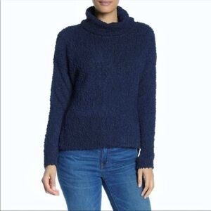 NWT Bobeau Navy blue popcorn turtleneck sweater▪️size M